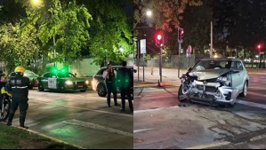 Persecución terminó con tres detenidos y choque en Providencia: Delincuentes venían de robar en Vitacura