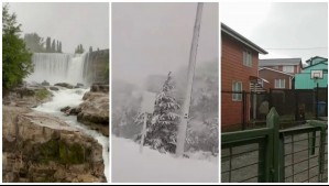 'Viento desatado': Reportan lluvia, nieve y ráfagas en varias comunas del centro sur de Chile
