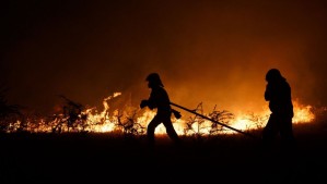 Tierra Amarilla: Incendio forestal amenaza con propagarse a planta de tratamiento de aguas