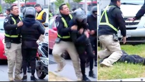 Video muestra momento en que dos motoristas armados son detenidos durante fiscalización en La Florida