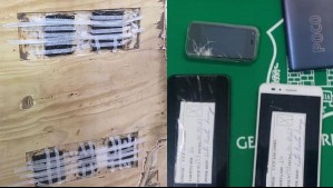 Decomisan 18 celulares en la cárcel de Los Andes: Estaban ocultos en encomienda con planchas de madera