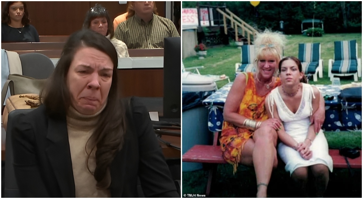 De izquierda a derecha, la culpable Jessy Kurczewski y otra foto en su juventud con Lynn Hernan (Daily Mail)