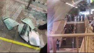 Gritos y vidrios rotos: Control por evasión termina con desórdenes y enfrentamientos en estación de Metro La Cisterna