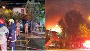 Incendio en Estación Central deja dos fallecidos y dos casas afectadas