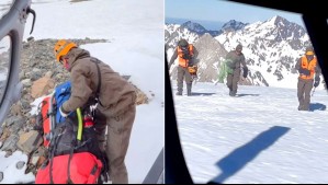 Rescatan el cuerpo de uno de los andinistas argentinos fallecidos: Condiciones meteorológicas complican las labores