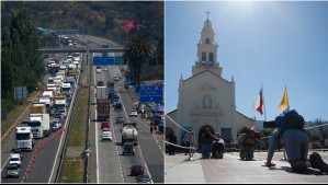 Masiva peregrinación al santuario de Lo Vásquez: ¿Hasta qué hora habrá desvíos en la Ruta 68?