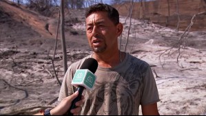 Vecino de Limachito afectado por incendios forestales: 'Venía el fuego de todos lados y nos hizo un encierro'