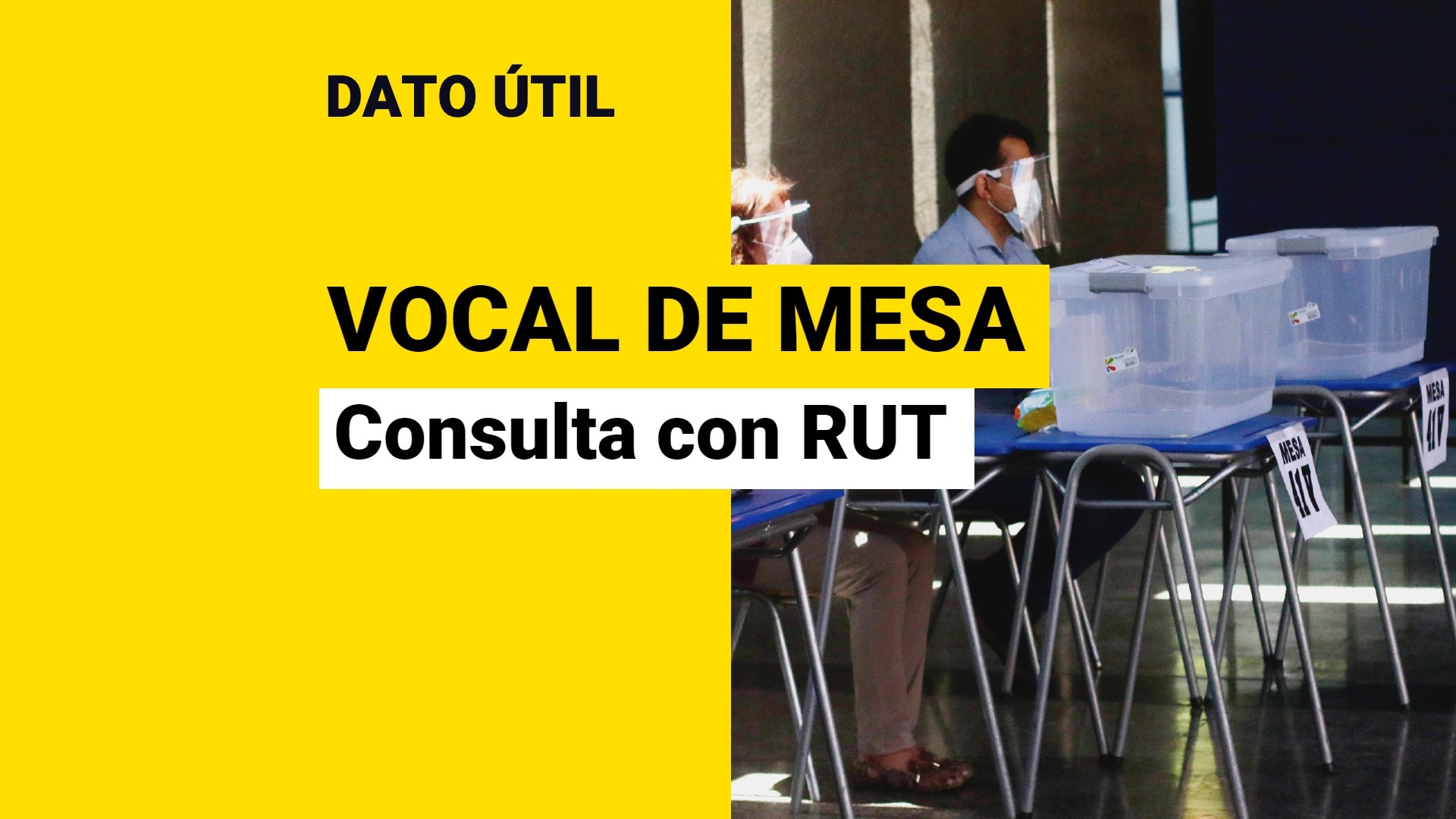 Revisa Con Tu RUT: ¿Cómo Puedo Saber Si Soy Vocal De Mesa En El ...