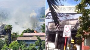 Incendio provocó graves daños a funeraria en Recoleta