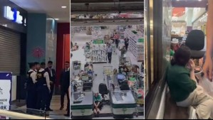Videos registran intensa balacera en robo a mall de Ñuñoa: Al menos ocho disparos en el interior del recinto