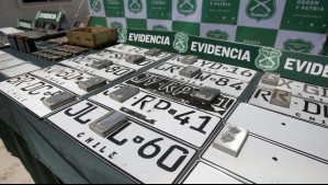 Tras allanamientos en la RM y Coquimbo desbaratan organización que falsificaba patentes y vendía vehículos robados