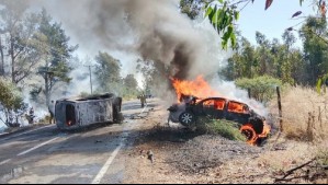 Accidente de tránsito deja cinco muertos y provoca incendio forestal en Santo Domingo