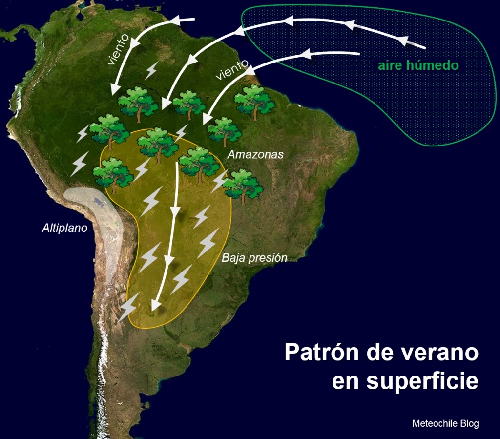 La humedad del Amazonas se moviliza hacía el altiplano/MeteoBlog Chile