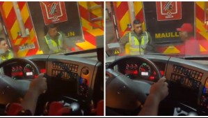 Minutos de furia en Maullín: Hombre amenazó con un hacha a Bomberos por cargar combustible antes que él