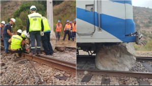 'La gente se asustó': Tren Limache-Puerto chocó con roca en la vía y preocupó a pasajeros