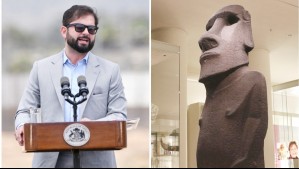 'Que nos devuelvan el moai los ingleses': Presidente Boric se suma a la petición al Museo Británico