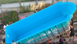 Insólito robo en Argentina: Sujetos se llevaron una piscina de siete metros desde la casa de una vecina
