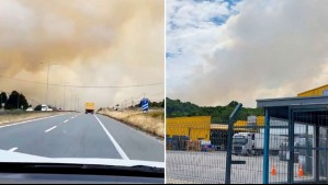 Gran incendio forestal en Puerto Montt: Fuego amenaza con alcanzar sectores poblados