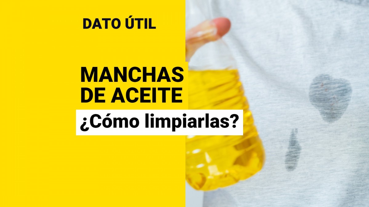 ¿Cómo limpiar las manchas de aceite en la ropa blanca, negra y de color