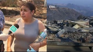 'No vengan a buscar votos': Vecina de Quilpué critica poca ayuda de las autoridades tras graves daños por incendios