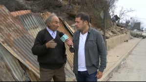 'Volver a comenzar a esta edad es difícil': Vecino de 75 años perdió todo en incendio en Viña del Mar