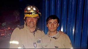 'La misma vocación': Hijo de 'El Flaco' trabaja junto a su padre en el combate de incendios en Viña del Mar