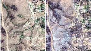 El impactante antes y después de algunas zonas afectadas por los incendios forestales