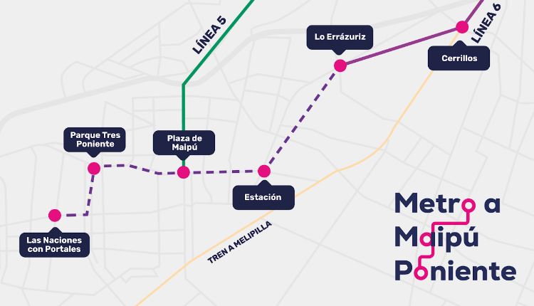 El nuevo recorrido abarcaría el sector poniente de Maipú/Municipalida de Maipú