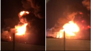 Gran incendio consume bodegas industriales en Pudahuel: Fuego se ha propagado