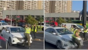 Video muestra intento de atropello contra carabinero durante control de tránsito en Estación Central