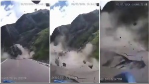 Video muestra gran deslizamiento de rocas que impactaron contra vehículos en movimiento en Perú