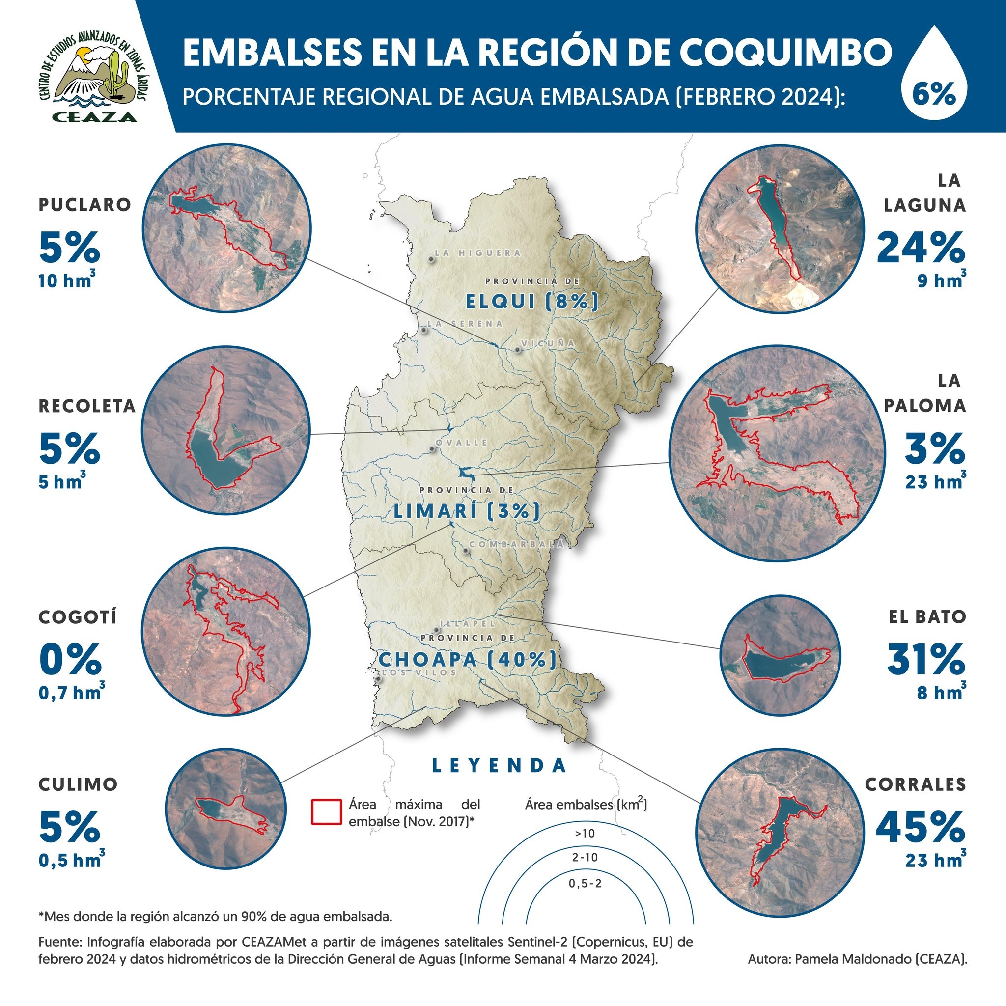 Embalses en la región de Coquimbo (Facebook Ceaza)