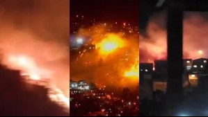 Videos muestran el rápido avance del incendio en Cerro Cordillera