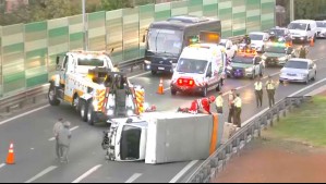 Volcamiento de camión generó congestión vehicular en Vespucio Sur