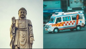 Rompió parte de un templo budista, resbaló y murió tras chocar contra una estatua de Buda