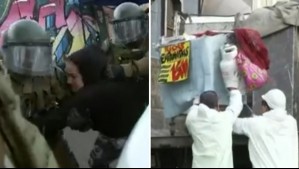 Masivo desalojo de bodegas tomadas y usadas por ambulantes en Barrio Meiggs: Había desde aceite hasta ropa falsificada