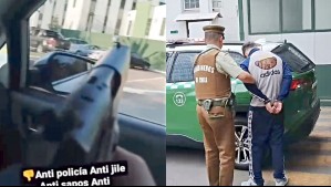 Sujeto se mostraba en redes sociales apuntando con arma a comisaría y fue detenido: Se le incautó drogas y municiones