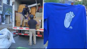 Descubren fábrica de ropa falsificada en allanamiento a dos domicilios de Santiago Centro