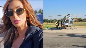 Helicóptero en el que iba Pamela Díaz aterriza de emergencia debido a desperfecto: 'Un poquito asustados, pero bien'