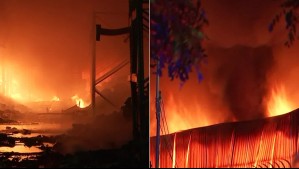 Gran incendio se registra en Puente Alto: Amenazó con propagarse a hogar de ancianos y colegio
