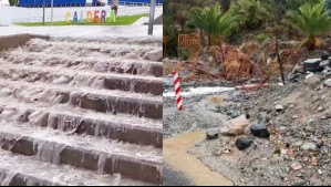 Nuevos registros exhiben las fuertes lluvias y activación de quebradas que afectan a las regiones de Atacama y Coquimbo