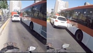 Video muestra a chofer de bus Red que chocó a vehículo que iba en pista exclusiva: Conductor fue despedido