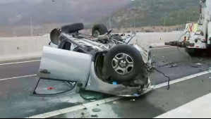 Accidente de tránsito en Ruta 68: Vehículo queda destruido tras volcamiento