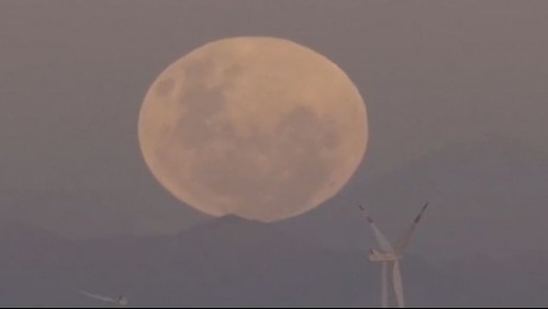 Comparten asombrosa imagen de la Luna Llena Rosa desde Calama