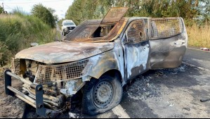 Videos muestran cómo quedó la patrulla policial incendiada donde fueron encontrados los carabineros fallecidos en Cañete