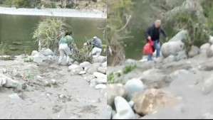 video mujer bota hombre rio achibueno maule