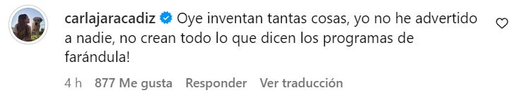 Carla Jara desmiente a Sergio Rojas.