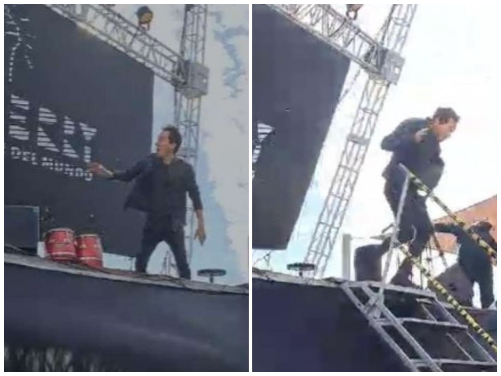 Desplome escenario en San Antonio (Captura)