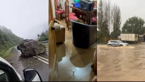 Inundaciones, derrumbes y casas anegadas: Imágenes muestran afectaciones tras paso de temporal en el sur del país