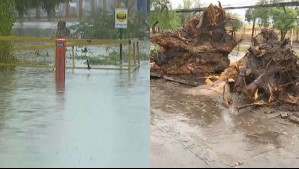 Sistema frontal en Santiago: Lluvias provocan inundaciones, corte de luz y caída de árboles en la RM